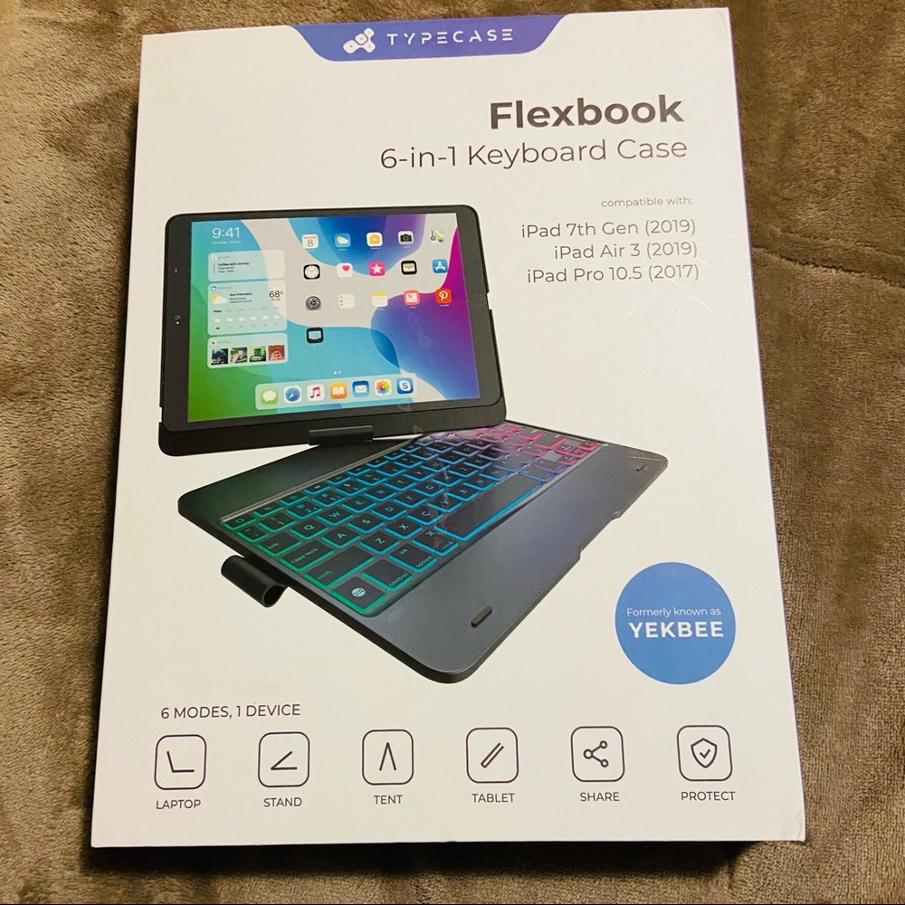 NWT Typecase Flexbook LED illuminated keyboard for iPad